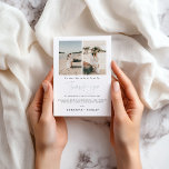 Beach Wedto Photo - tackkort Tack Kort<br><div class="desc">Ett modernt tack för att du ger dig ut på perfekten för strandbröllop, med ett romantiskt pars foto och en ren, minimalistisk layout. Framsidan visar dina favoriter bröllop porträtt som fångade den avslappnade, glatta andan från ett hav firande. Den omvända visningen ytterligare två bröllop-foton ovanför ett hjärtligt tack för att...</div>
