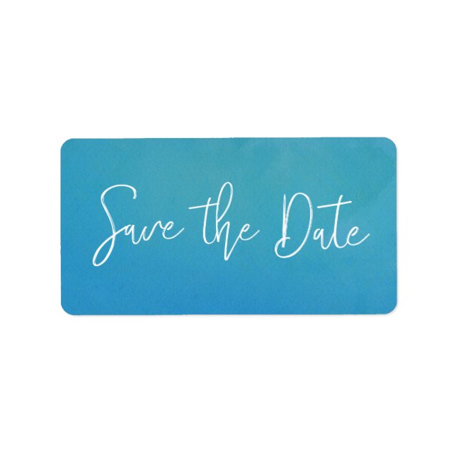 Beach Wedwatercolor Spara datumetiketten Adressetikett (Framsidan)