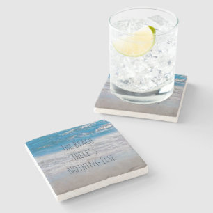 Beach White Blue Coastal Ocean Vinkarare Phrase Stenunderlägg