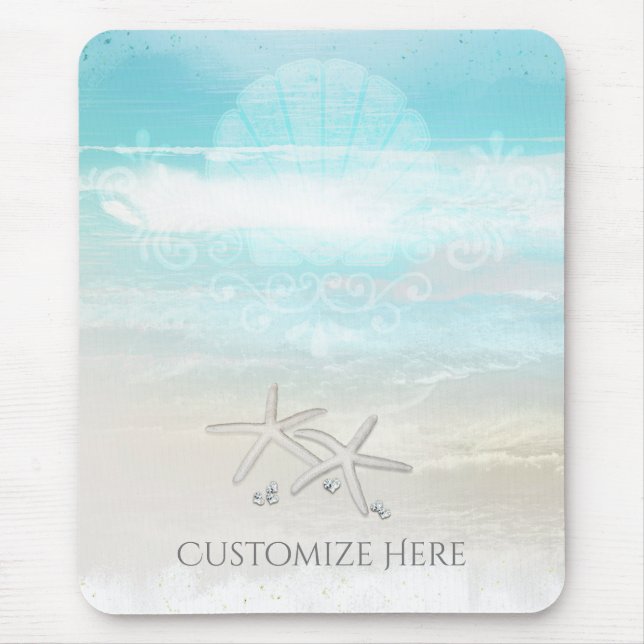 Beach White Starfish Elegant Summer Chic Tropical Musmatta (Framsidan)