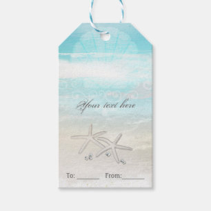Beach White Starfish Elegant Summer Party Favor Presentetikett