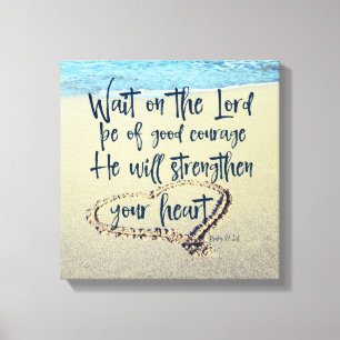 Beach with Psalms Scripture Canvastryck