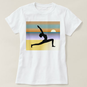 Beach Yoga 3/4 Sleeve Raglan Dam Top T Shirt