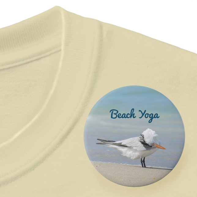 Beach Yoga Royal Tern Funny Bird Knapp (Skapare uppladdad)
