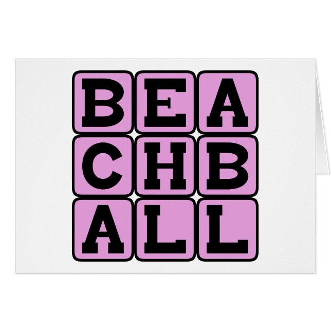 Beachball, Beach Leksak Hälsningskort (Framsidan Horizontal)