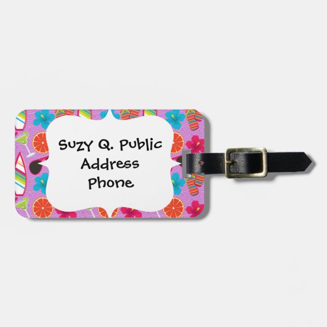 Beachball för solglasögon för strandpartyflinflip bagagebricka (Horisontell Framsida)