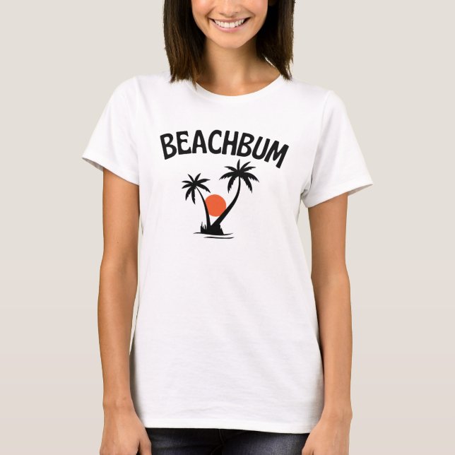 Beachbum Beach Summer T Shirt (Framsida)