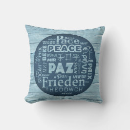 Beachcomber cushion, fred i flera språk kudde