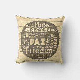 Beachcomber cushion, fred på flera språk kudde