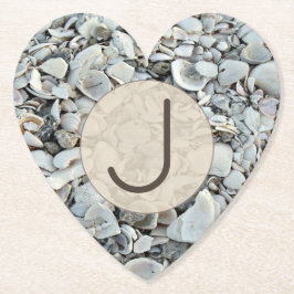 Beachcomber Shell Monogram Look Underlägg Papper