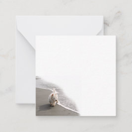 Beachcombi Westie Photo Flat Note Card Anteckningskort