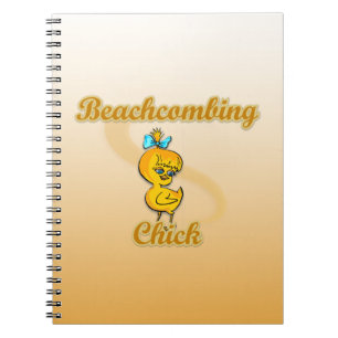 Beachcombing-Chick Anteckningsbok Med Spiral