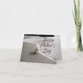 Beachcombing Westie Photo Fars dag Card Tack Kort