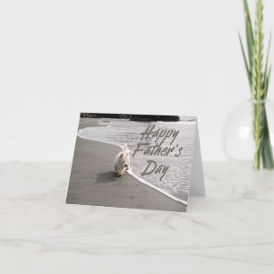 Beachcombing Westie Photo Fars dag Card Tack Kort