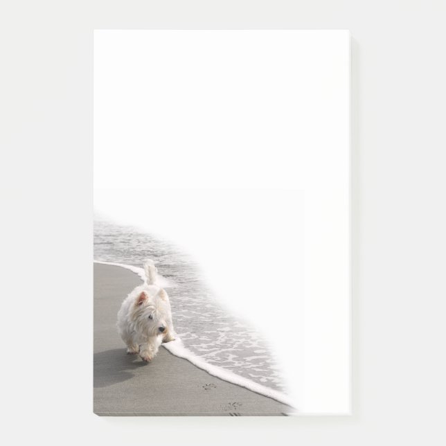 Beachcombing Westie Photo Post-it Notes (Framsida)