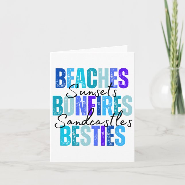 Beacher Bonfire Besties Kort (Framsida)
