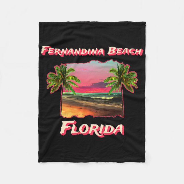 Beacher of Fernandina Beach Florida Fleecefilt (Framsidan)