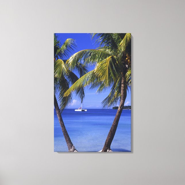 Beacher vid Negril, Jamaica 2 Canvastryck (Framsida)