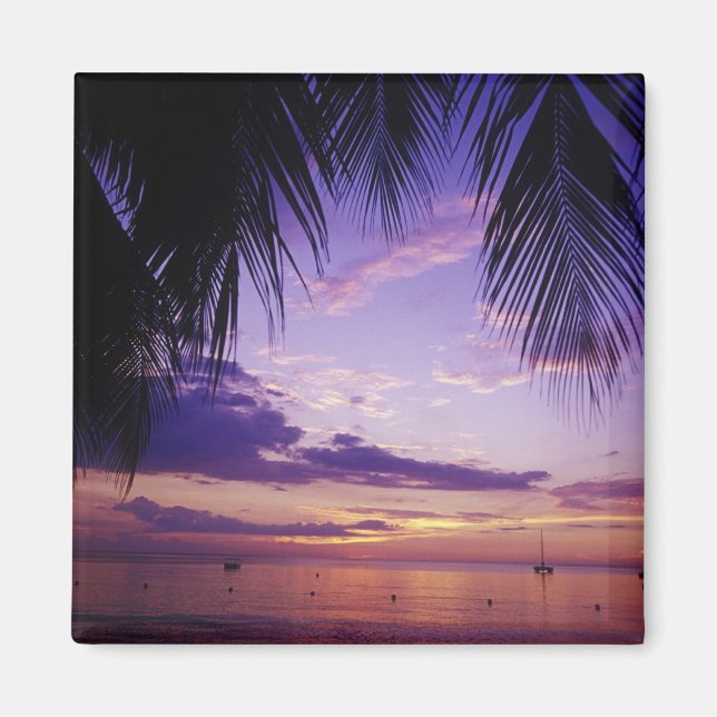 Beacher vid Negril, Jamaica 2 Magnet (Framsidan)