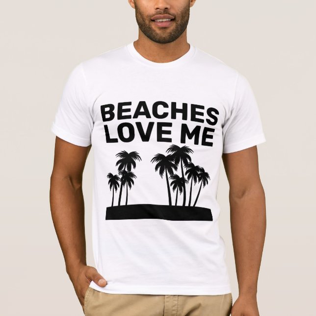BEACHES KÄRLEK ME FUNNY T-SHIRTS (Framsida)