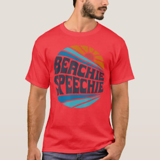 Beachie Speechie Tal Therapy Beach Retro, sommar T Shirt