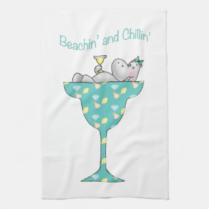Beachin och chillin kökshandduk
