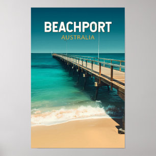 Beachport Australia Travel Art Vintage Poster