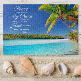 Beachside Cook Island - John 14:27 Bible Verse Pussel