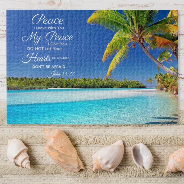 Beachside Cook Island - John 14:27 Bible Verse Pussel (Skapare uppladdad)