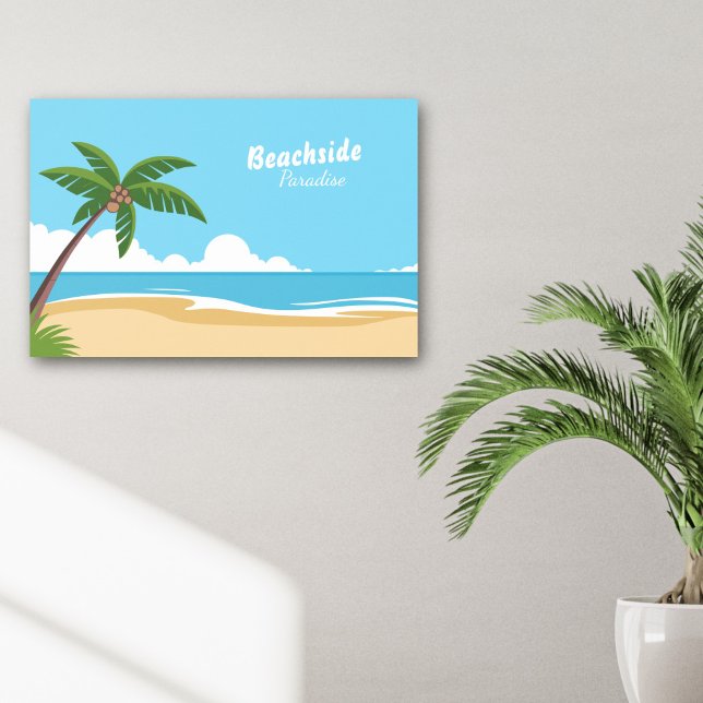 Beachside Paradise liggande Poster (Beachside Paradise Landscape Poster)