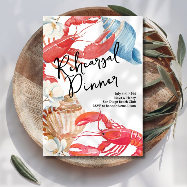 Beachside Rehearsal Dinner Wedding Inbjudningar (Skapare uppladdad)