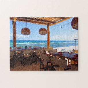 Beachside restaurang i Riviera Maya - pussel