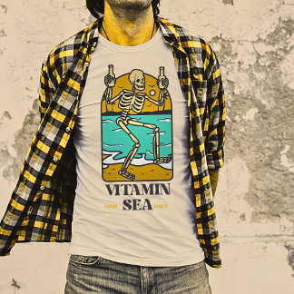 Beachside Skull Shroud" T Shirt