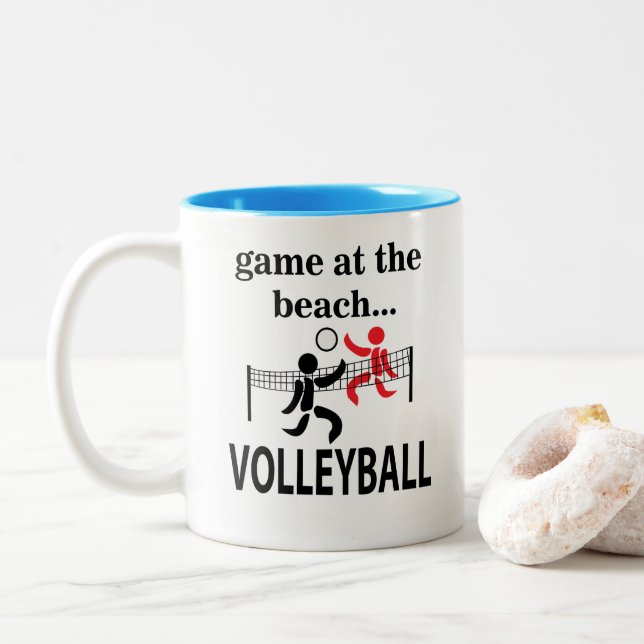 Beachvolleyboll  Två-Tonad mugg (Med munk)