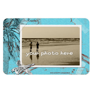 Beachwalker Collage Turcos Anpassningsbar Photo La Magnet