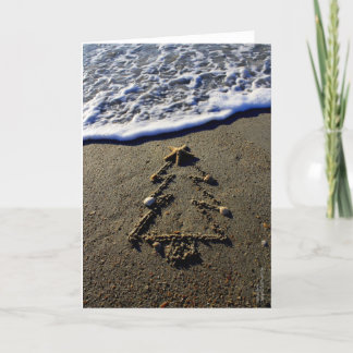 Beachwrites julgran helgkort