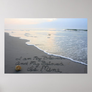 Beachwrites sång av den Solomon 6:3vågrät Poster