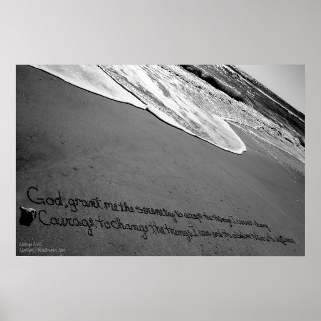 Beachwrite's Serenity Prayer Poster (Framsidan)