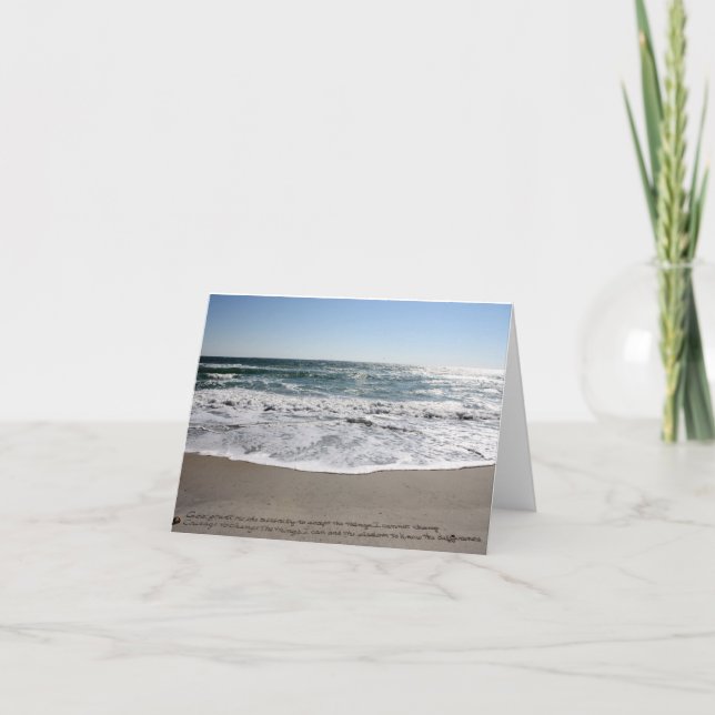 Beachwrite'sSerenity bönkort Kort (Framsida)