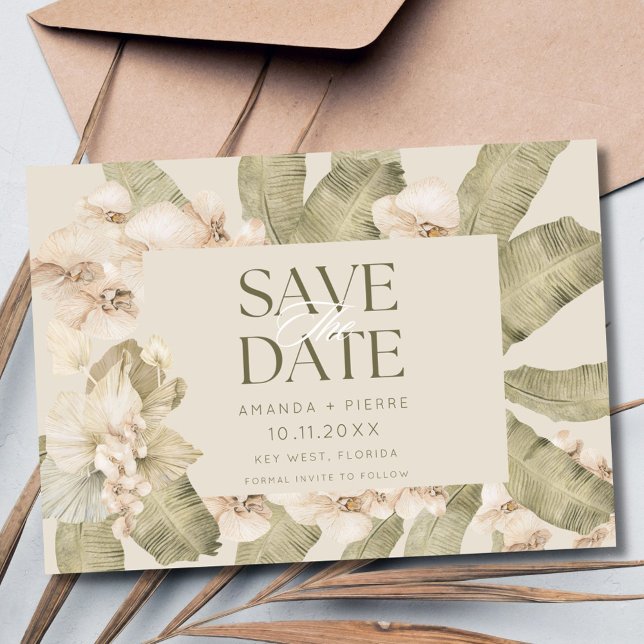 Beachy Boho Photo Bröllop spara datum Datumet (Beachy Boho Photo Wedding Save the Date)
