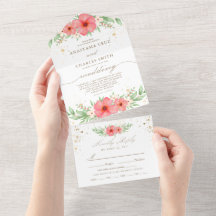 Beachy Boho Rosa & Ivory Greenery Blommigt Bröllop