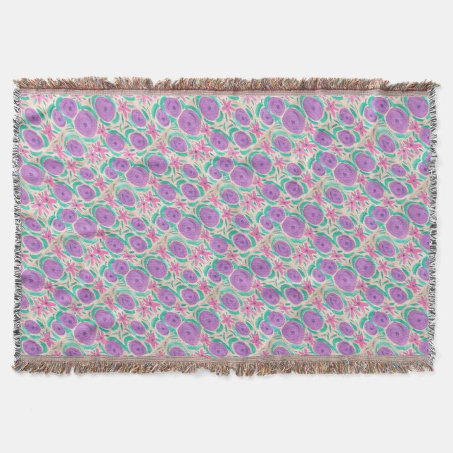 Beachy Boho Skriv ut Filt (Framsidan)