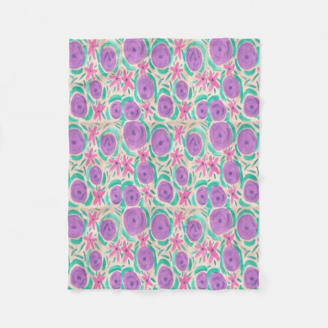 Beachy Boho Skriv ut Fleecefilt (Framsidan)