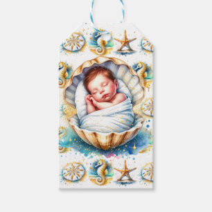 Beachy Boy's Baby Shower Presentetikett