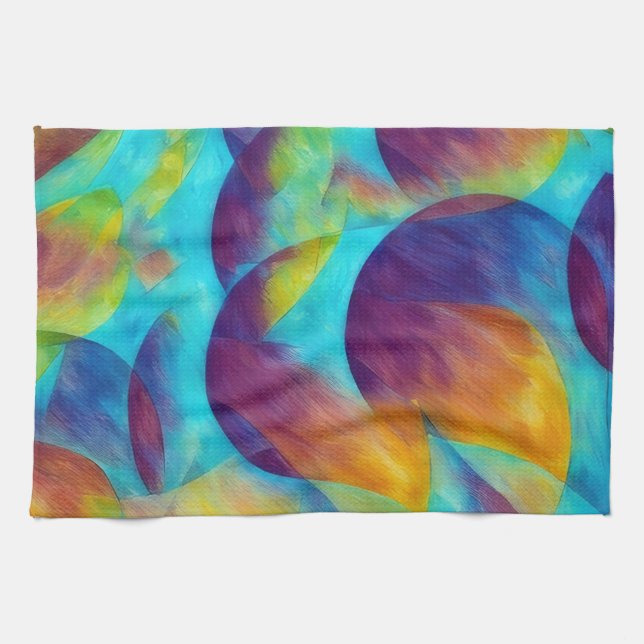 Beachy Bubbles Artsy Abstract Kitchen Towel Kökshandduk (Horisontell)