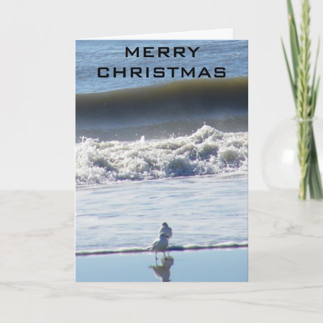BEACHY CHRISTMAS ÖNSKEMÅL HELGKORT (Framsida)
