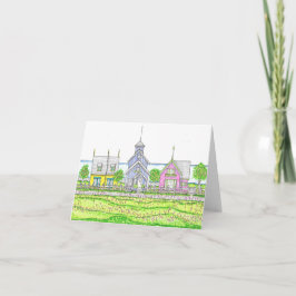 Beachy Cottages Foldad Notecard Anteckningskort
