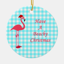 Beachy Flamingo jul Ornament