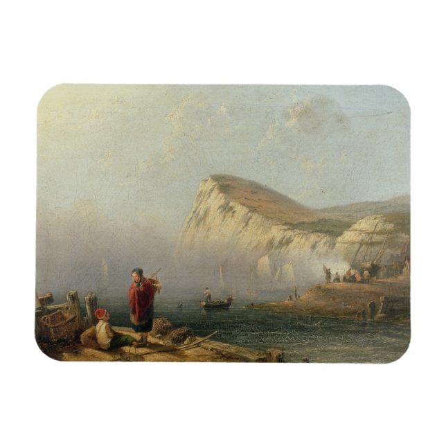 Beachy Head, 1850 (olja på canvas) Magnet (Horisontell)