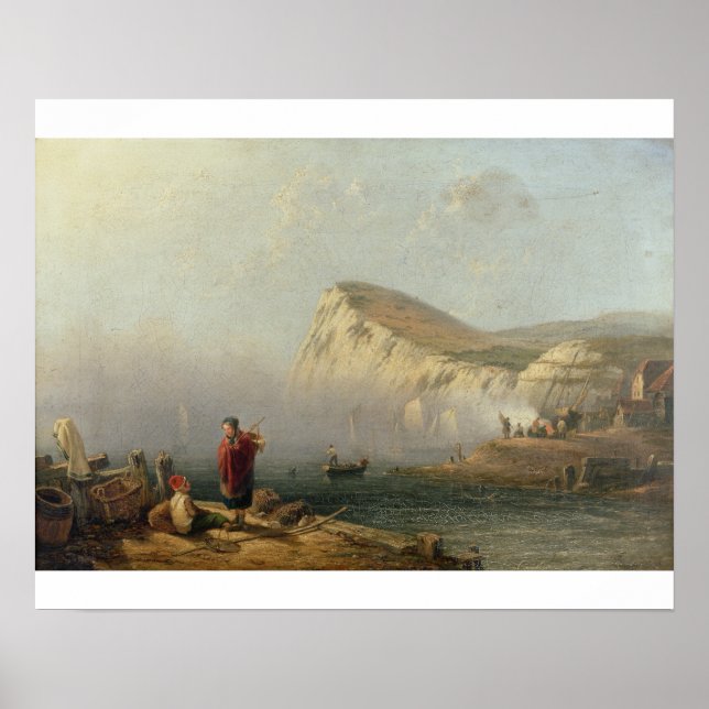 Beachy Head, 1850 (olja på canvas) Poster (Framsidan)